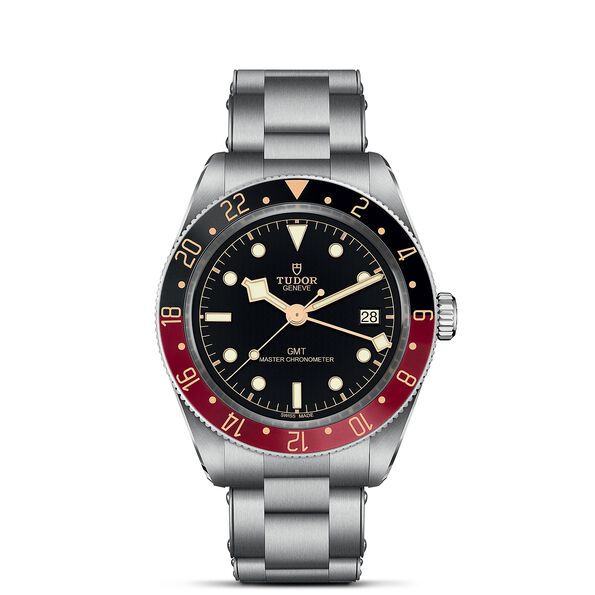 TUDOR Black Bay 58 GMT Black and Burgundy Dial Stainless Steel Watch, 39mm