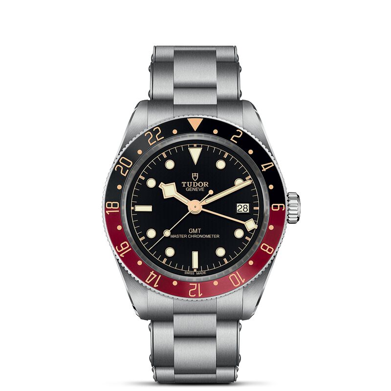 TUDOR Black Bay 58 GMT Black and Burgundy Dial Stainless Steel Watch, 39mm image number 0