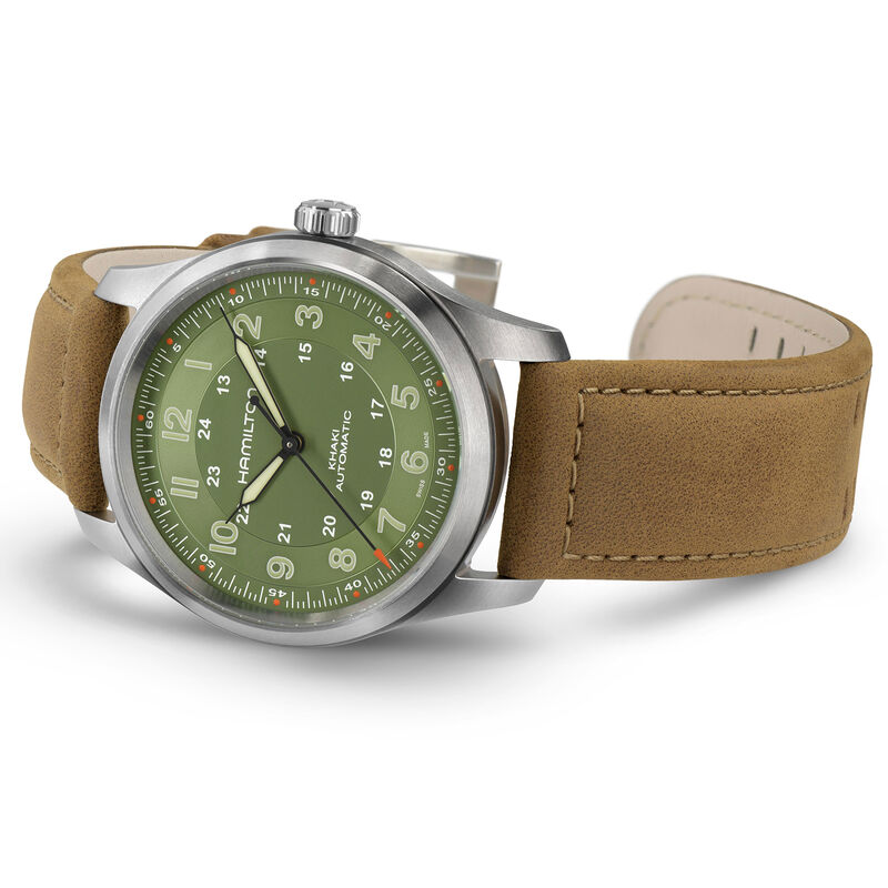 Hamilton Khaki Field Titanium Auto Green Dial Watch, 38mm image number 1