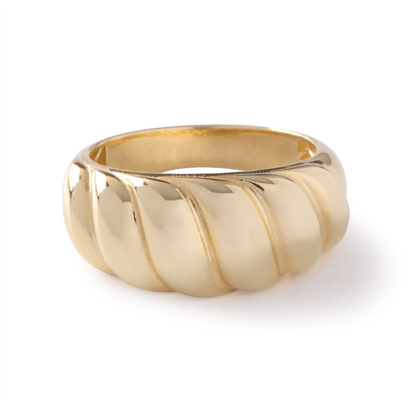 Toscano Fluted Dome Ring, Size 7, 14K Yellow Gold image number 0