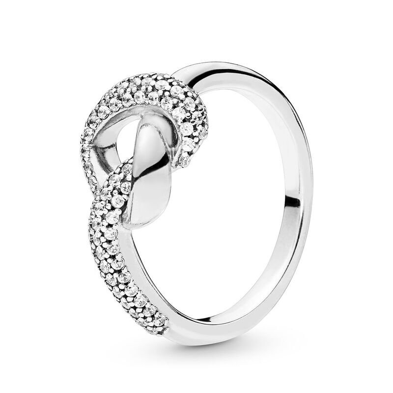 Pandora Knotted Heart CZ Ring image number 2