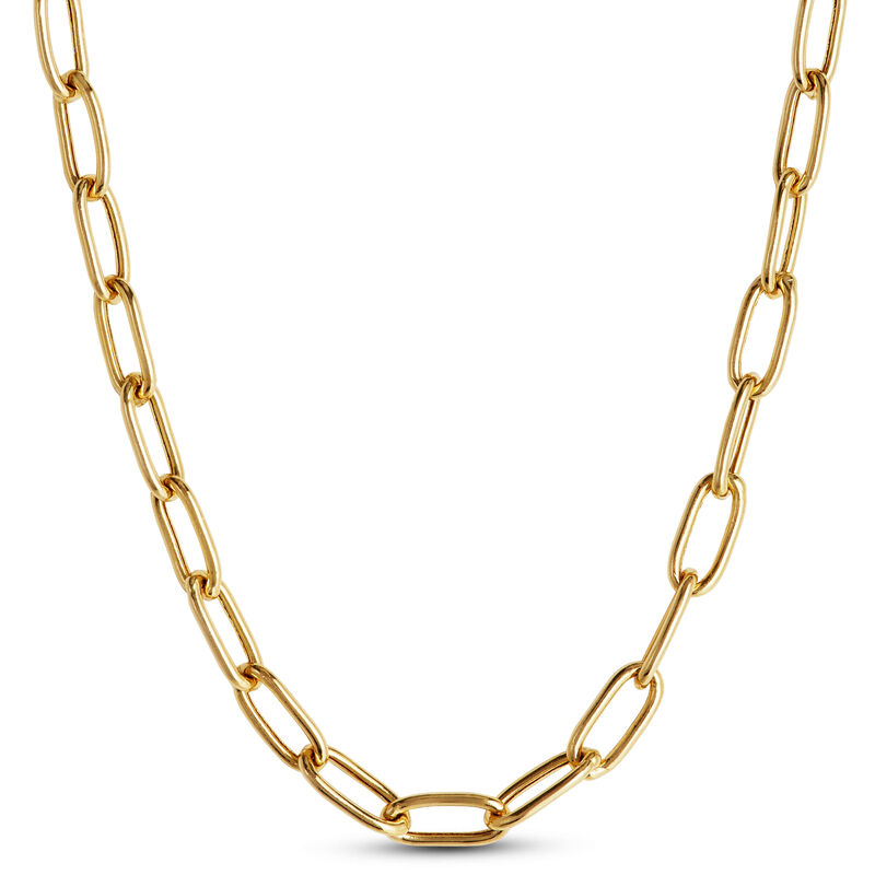 Toscano Oval Paperclip Chain Necklace 14K, 20" image number 0