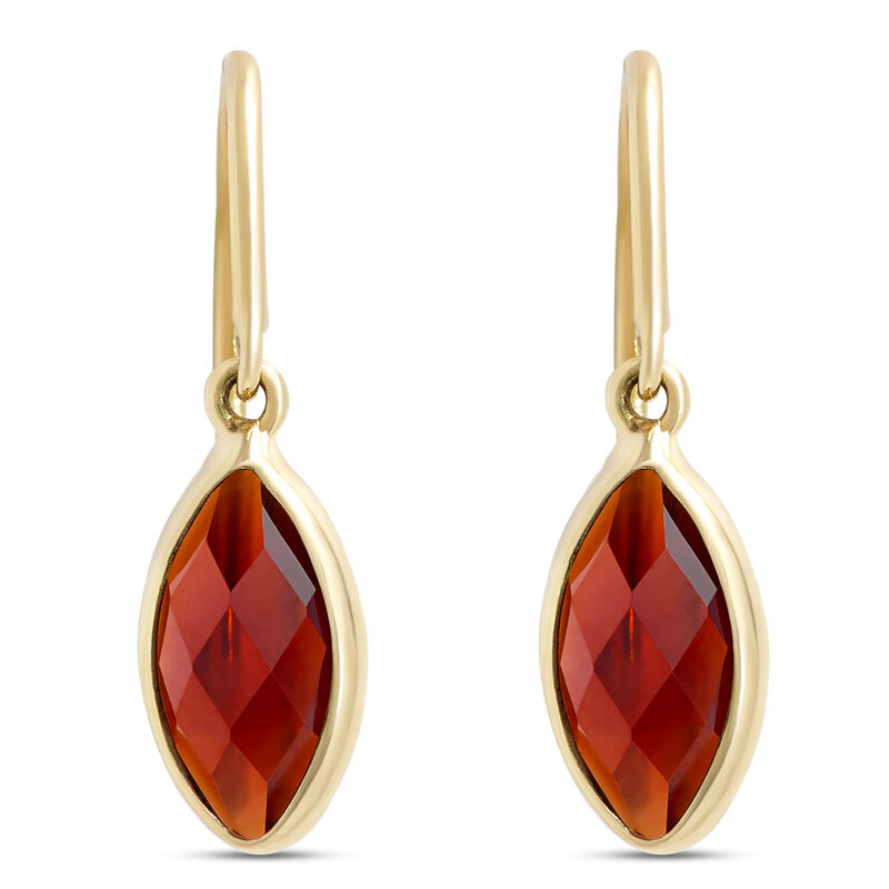 Marquise Garnet Earrings, 14K Yellow Gold image number 0