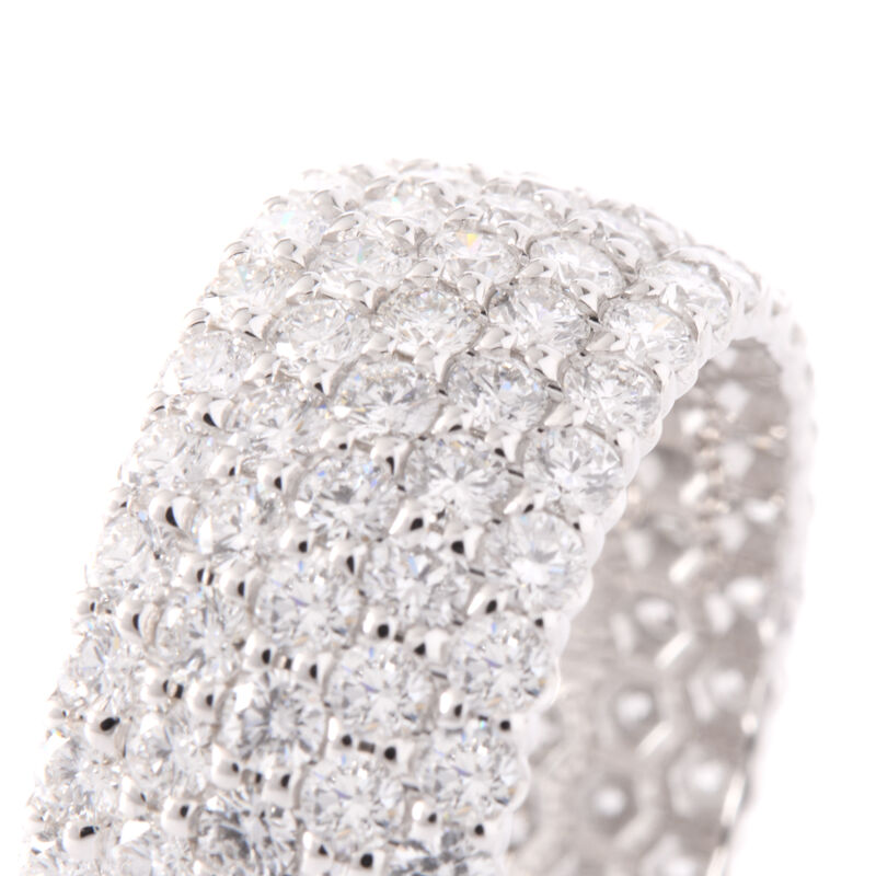 Five Row Eternity Band, 18K White Gold Size 7 image number 1