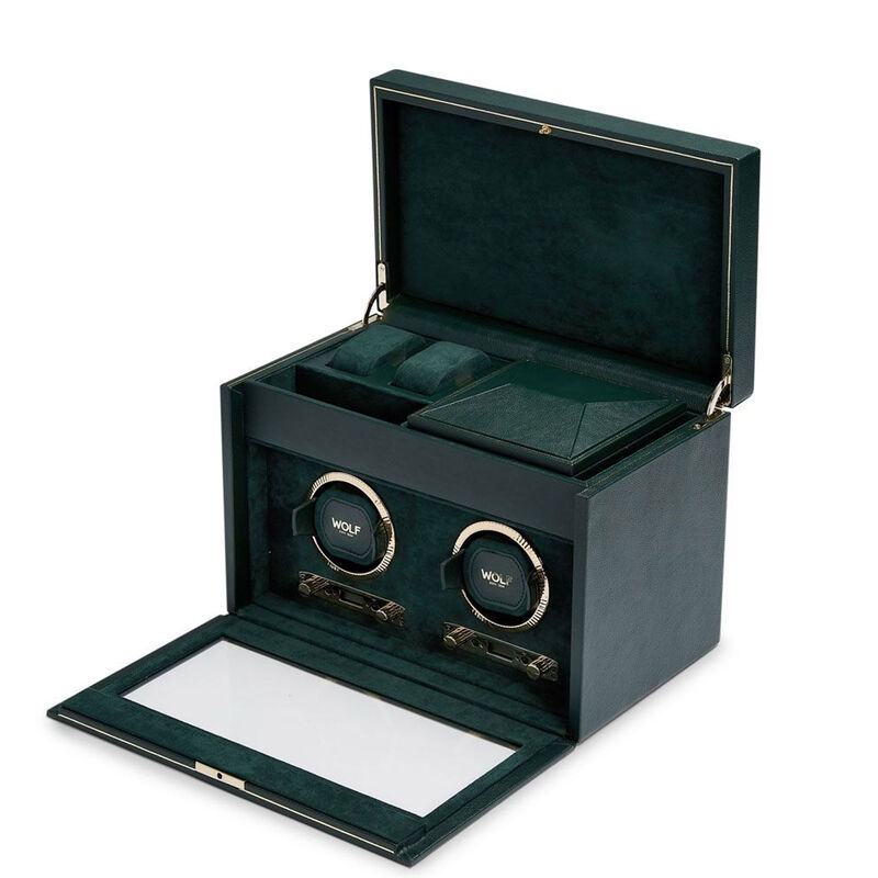 WOLF British Racing Double Watch Winder With Storage image number 2