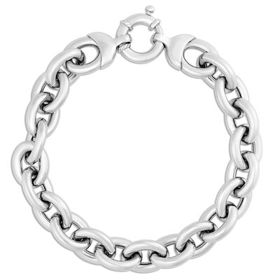 Toscano Classic Cable Link Bracelet, Sterling Silver