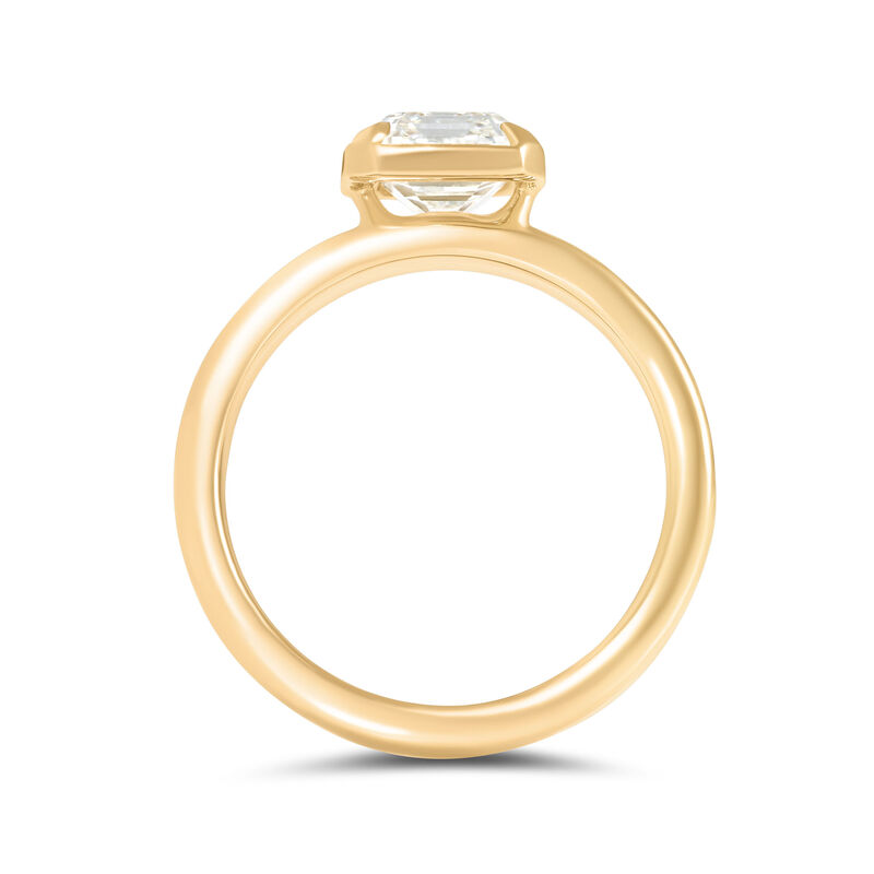 Bella Ponte Emerald Cut Solitaire Diamond Ring, 18K Yellow Gold image number 2