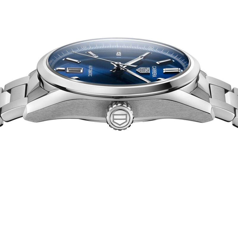 TAG Heuer Carrera Calibre 5 Auto Blue Steel Watch, 39mm image number 3