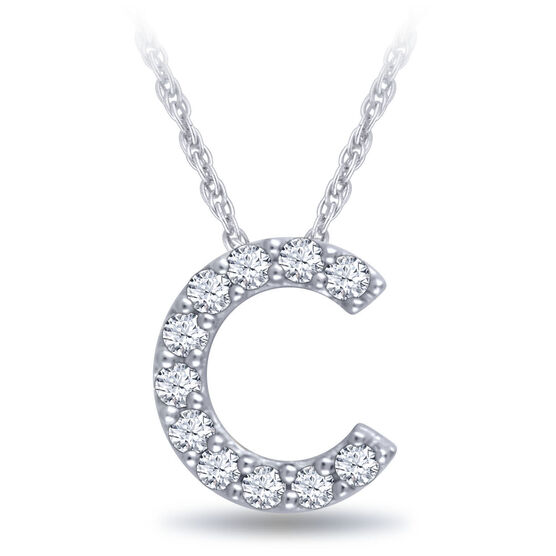 Diamond Initial Pendant 14K Letter 'C' Ben Bridge Jeweler