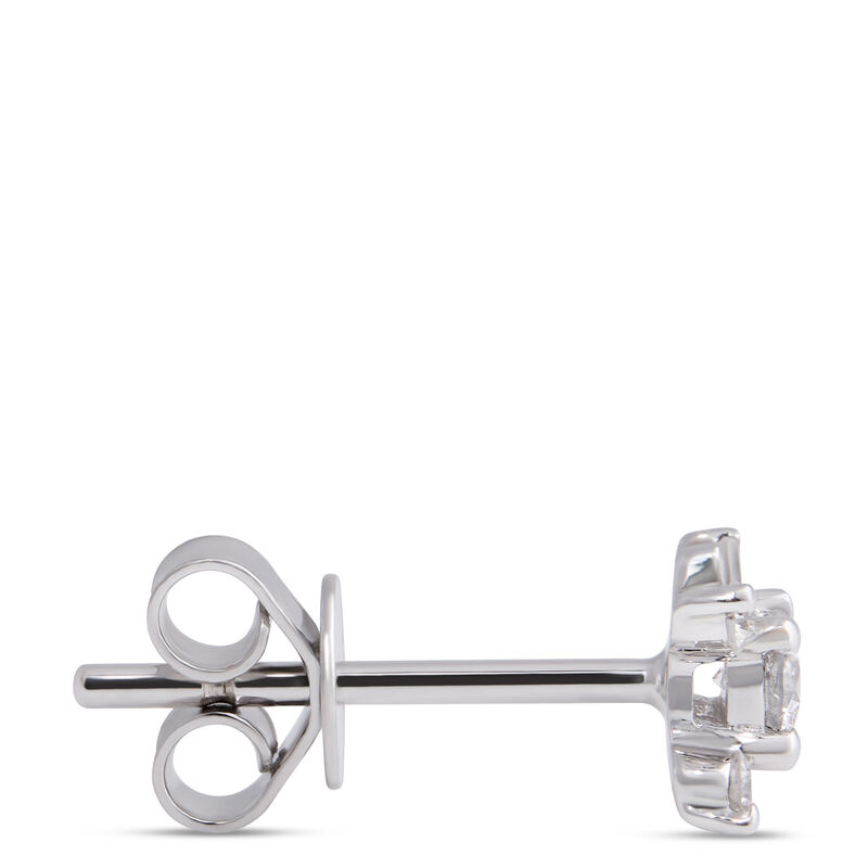 Diamond Cluster Studs, 14K White Gold image number 1