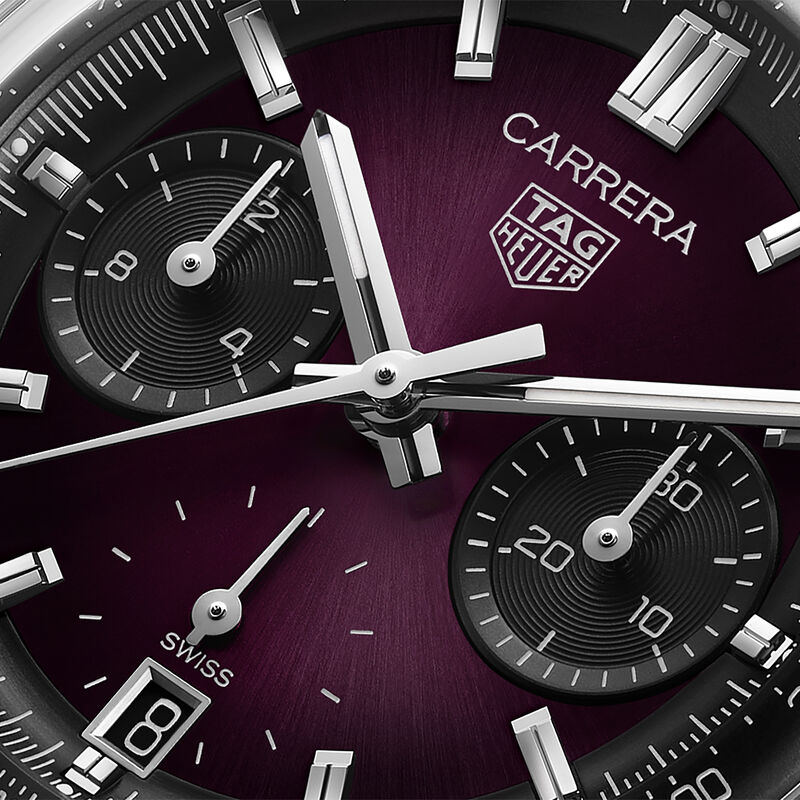 TAG Heuer Carrera Chronograph Purple Dial Watch, 39mm image number 2