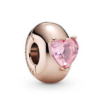 Pandora Pink Heart Solitaire Crystal Clip Charm