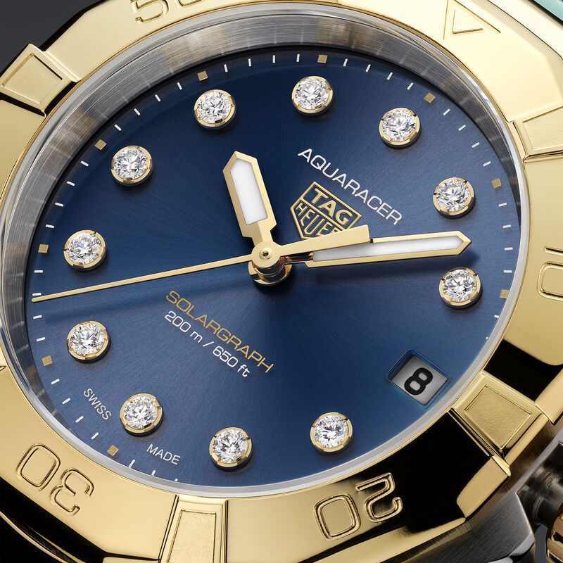 TAG Heuer Aquaracer Professional 200 Solargraph Blue Dial Watch, 34mm image number 4