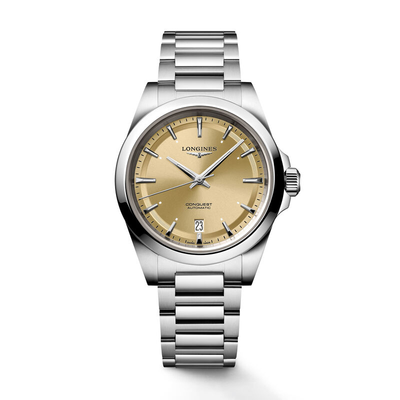 Longines Conquest Champagne Sunray Dial Watch, 38mm image number 0