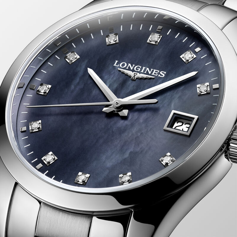 Longines Conquest Classic Black Mother-of-Pearl Dial, 34mm image number 3