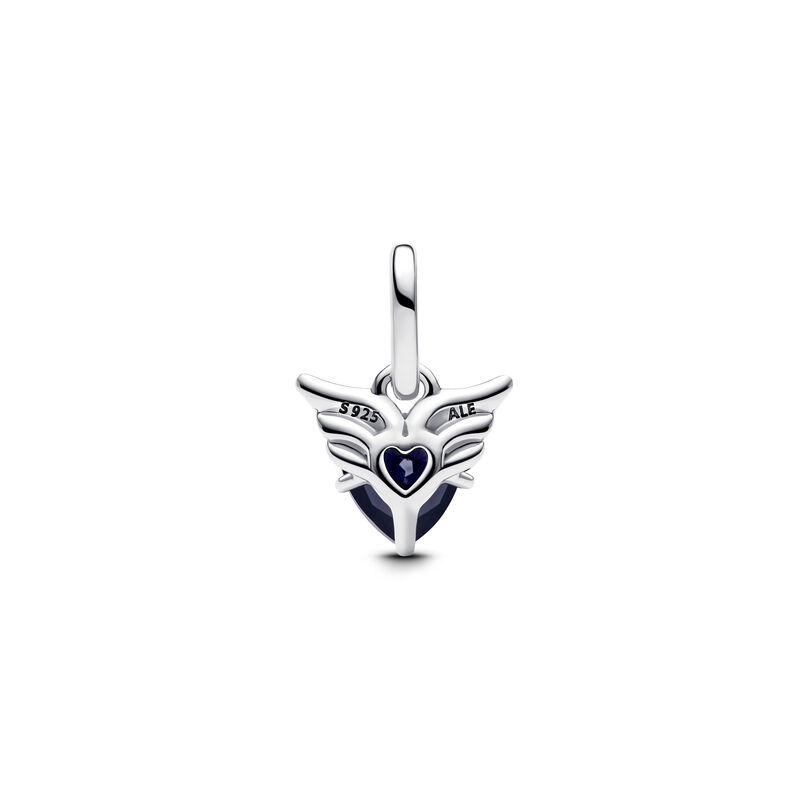 Charm America Sterling Silver Winged Heart Charm - Handcrafted Angel Wing Jewelry, No Gemstone