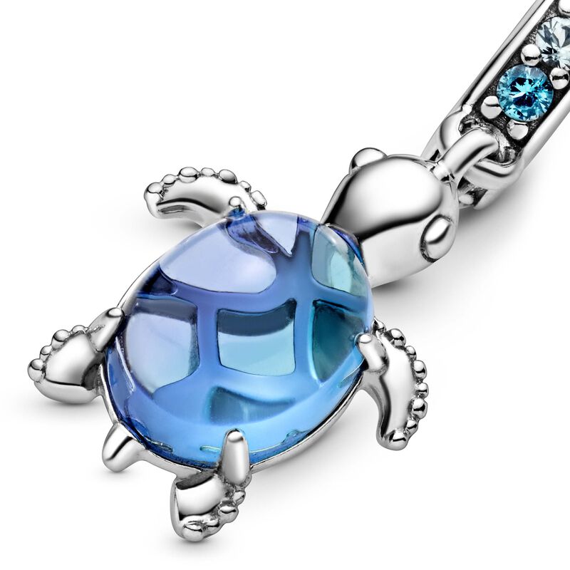 Pandora Murano Glass & Crystal Sea Turtle Dangle Charm image number 4