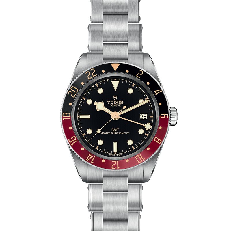 TUDOR Black Bay 58 GMT Black and Burgundy Dial Stainless Steel Watch, 39mm image number 1