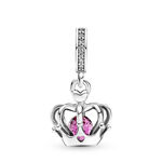 Pandora Regal Crown Pink Crystal & CZ Dangle Charm