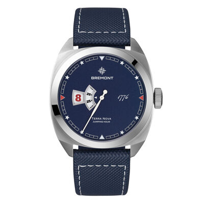 Bremont Terra Nova Jumping Hour 1776 Blue Dial Watch, 40.5mm