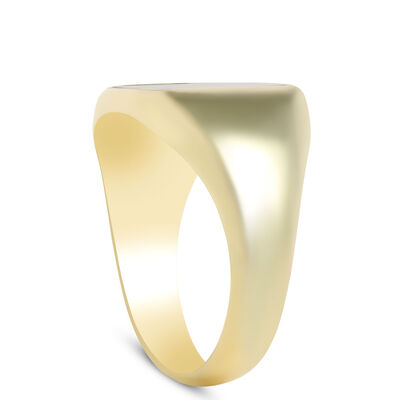 Cushion Red Jasper Ring, 14K Yellow Gold