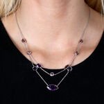Lisa Bridge Multi-Shape Amethyst Necklace