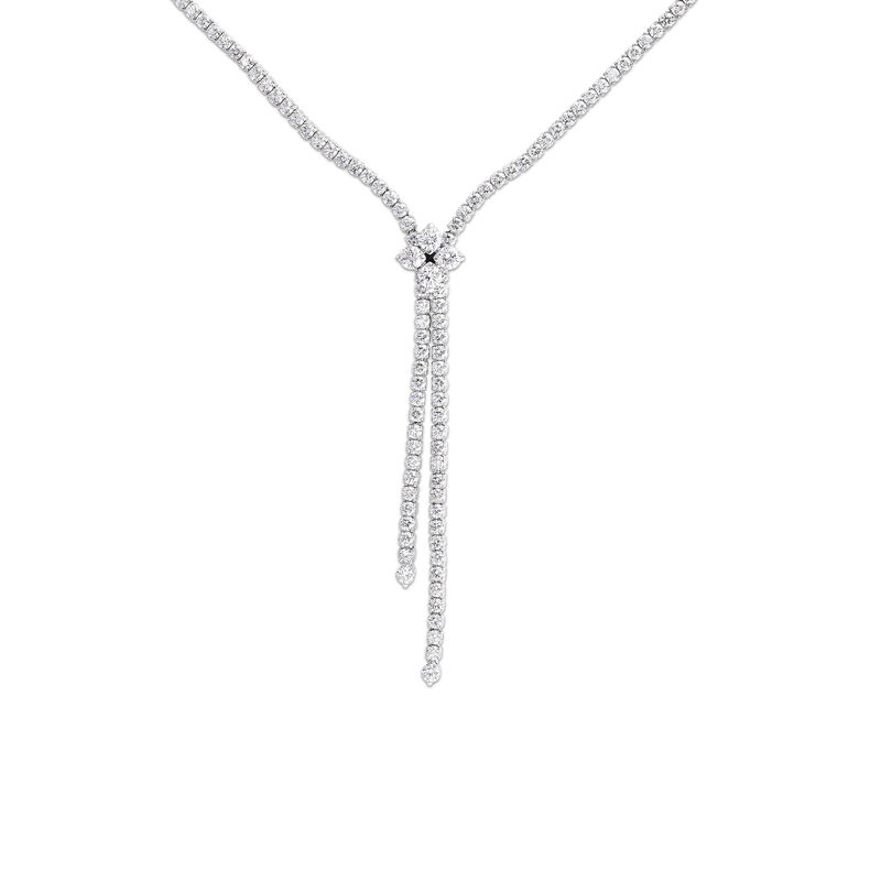 Roberto Coin 18K White Gold Love In Verona Diamond Lariat Necklace image number 0