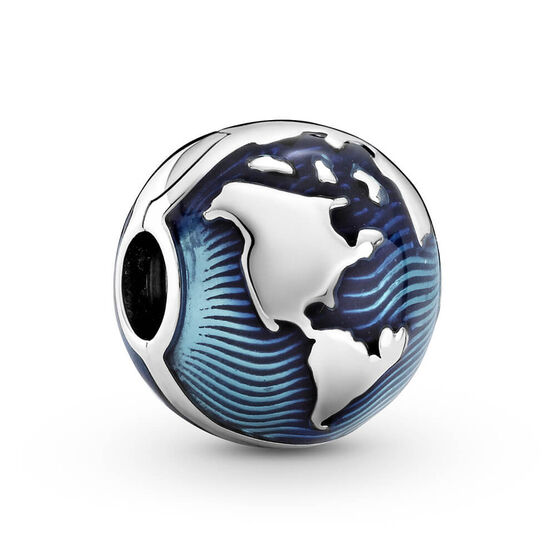 Pandora Blue Globe Clip Enamel Charm