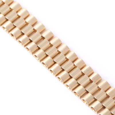 Toscano 8-Inch Satin, Polished Bracelet, 14K Yellow Gold