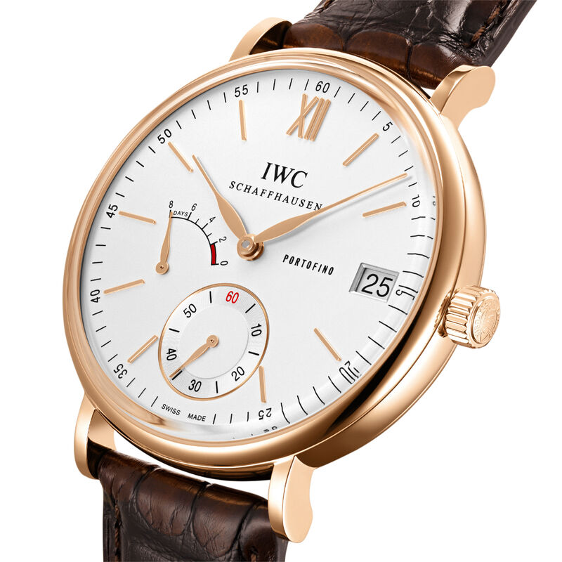 IWC Portofino Hand-Wound Eight Days Silver Dial Watch, 45mm image number 1