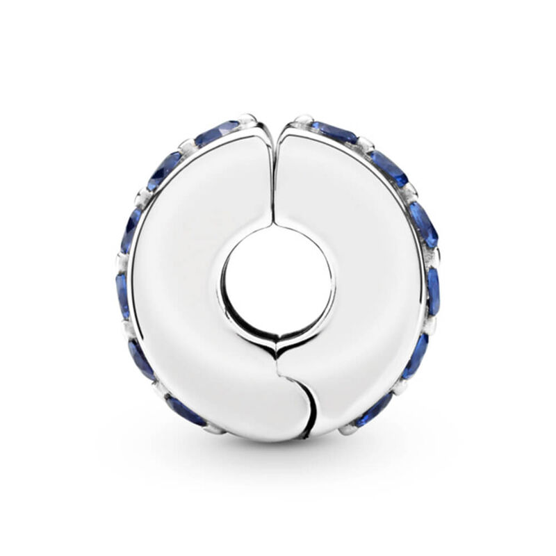 Pandora Blue Sparkle Crystal Clip Charm image number 4