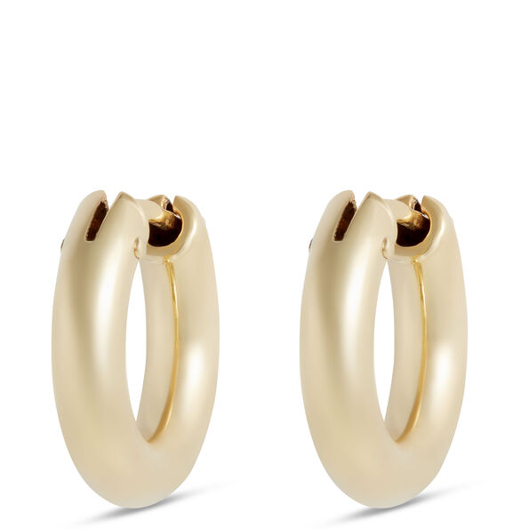 Toscano 12mm Round Hoops, 14K Yellow Gold