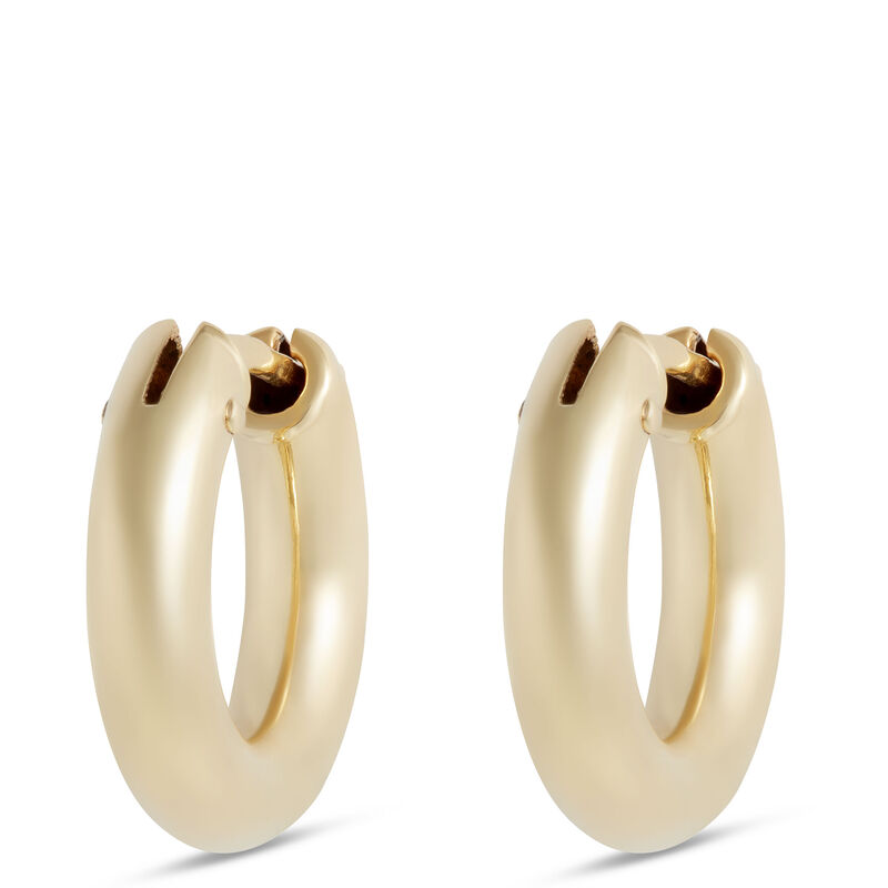 Toscano 12mm Round Hoops, 14K Yellow Gold image number 0