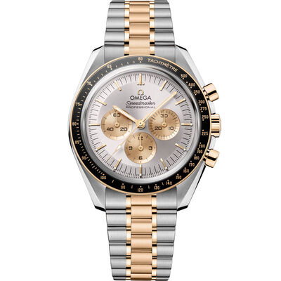 OMEGA Seamaster Moonwatch Professional Steel ‑ Moonshine&trade; Gold on Steel ‑ Moonshine&trade; Gold Strap Silver Dial Watch, 42mm