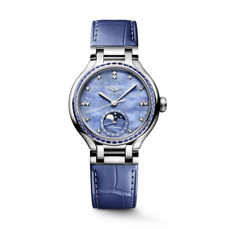 Longines Primaluna Moonphase White Dial Watch, 34mm image number 0