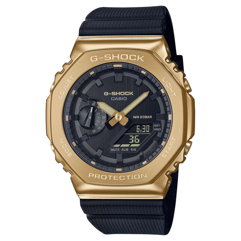 G-Shock 2100 Series Watch Gold Case Black Dial, 49mm image number 0