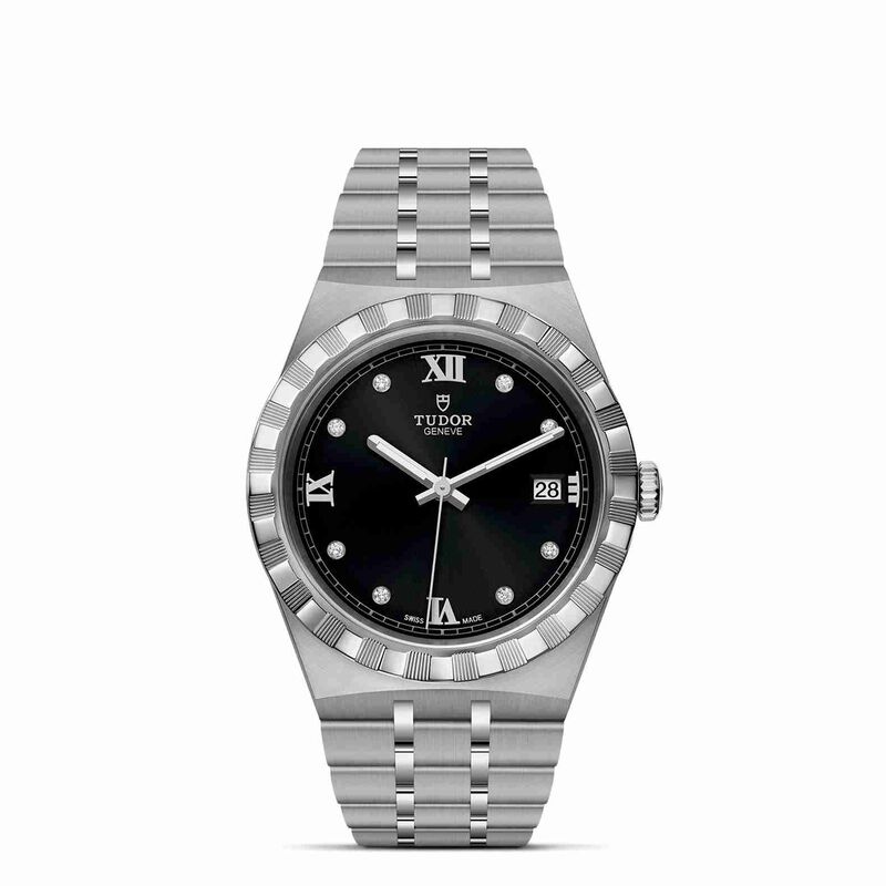 TUDOR Royal Black Sunray-Finish, With Diamonds Dial Watch, 38mm image number 0
