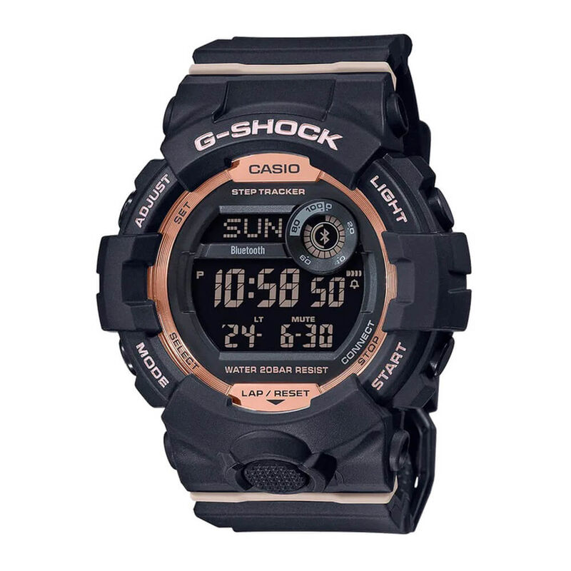 G-Shock G-Squad Rose Detailed Black Digital Bluetooth Watch, 50.7mm image number 1