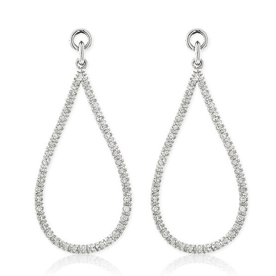 Diamond Tear Drop Earring Jackets 14K Ben Bridge Jeweler