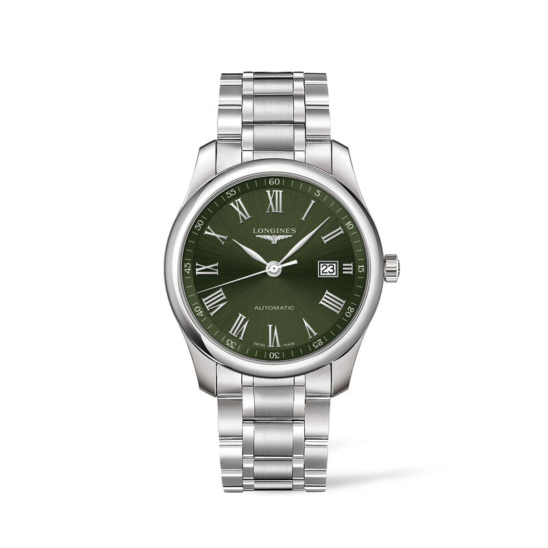 Longines Master Collection Watch Green Dial Steel Bracelet, 40mm image number 0
