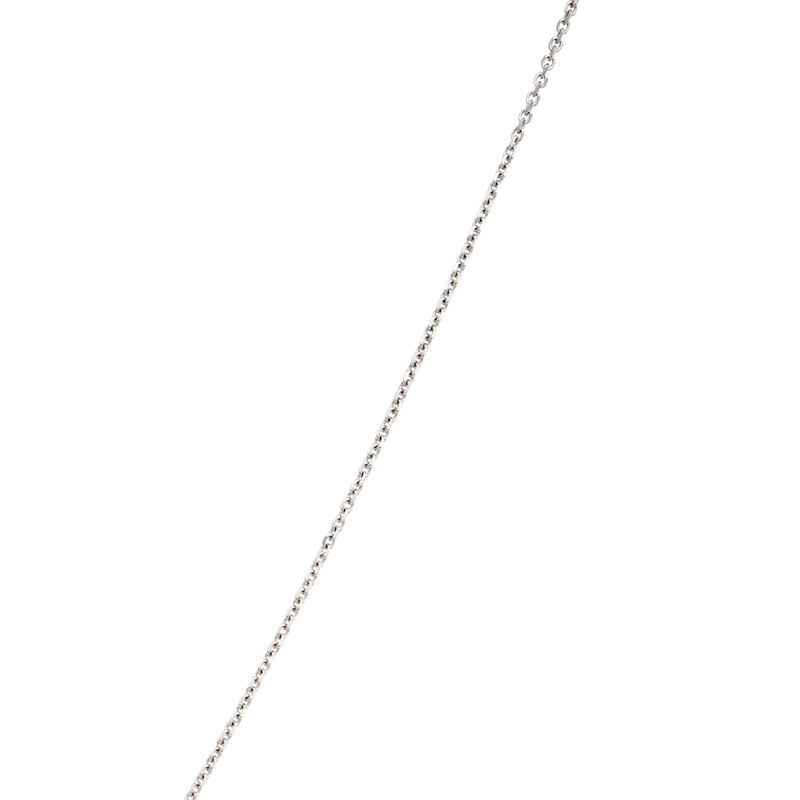 Emerald Cut Tanzanite Pendant with Diamond Halo, 14K White Gold image number 4