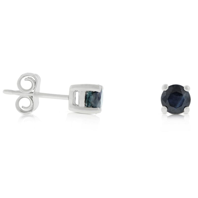 Sapphire Stud Earrings 14K image number 1