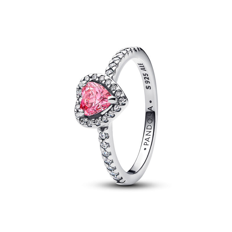 Pandora Elevated Pink Heart Ring image number 0