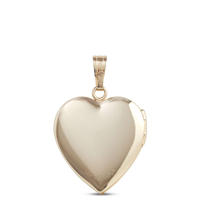 Hand Engraved Heart-Shaped Locket, 14K Yellow Gold image number 3