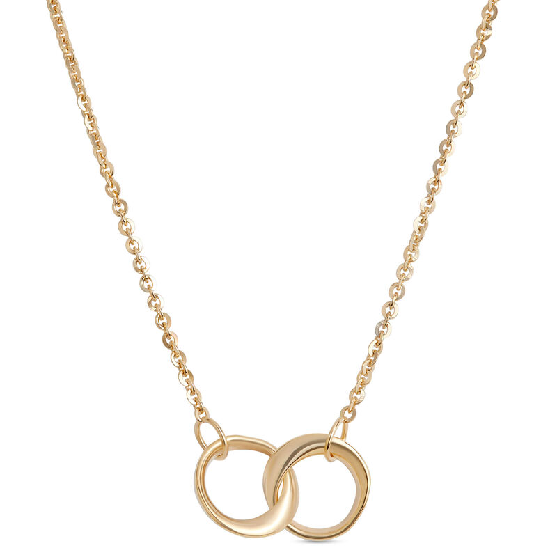 Toscano 18-Inch Interlocking Circles Necklace, 14K Yellow Gold image number 0
