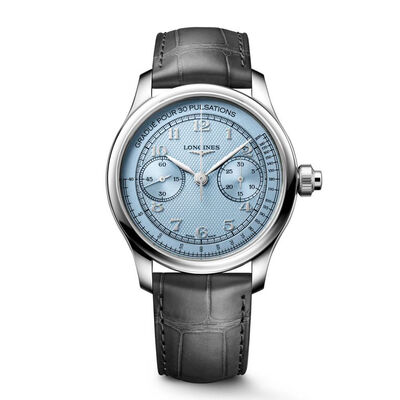 Longines Master Collection Chrono Monopusher Blue Dial Watch, 41mm
