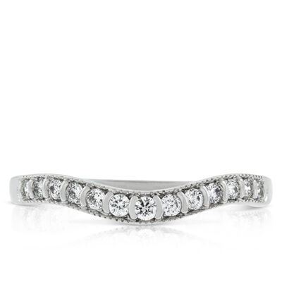 Diamond Contour Wedding Band 14K