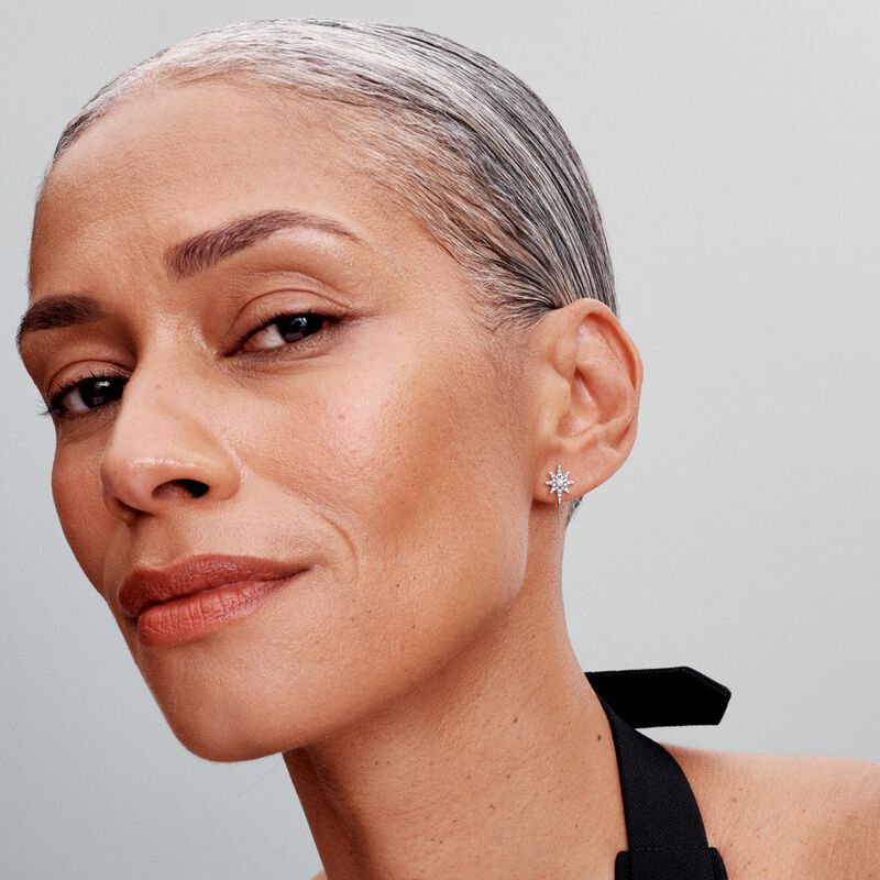 Pandora Sparkling North Star Stud Earrings image number 1