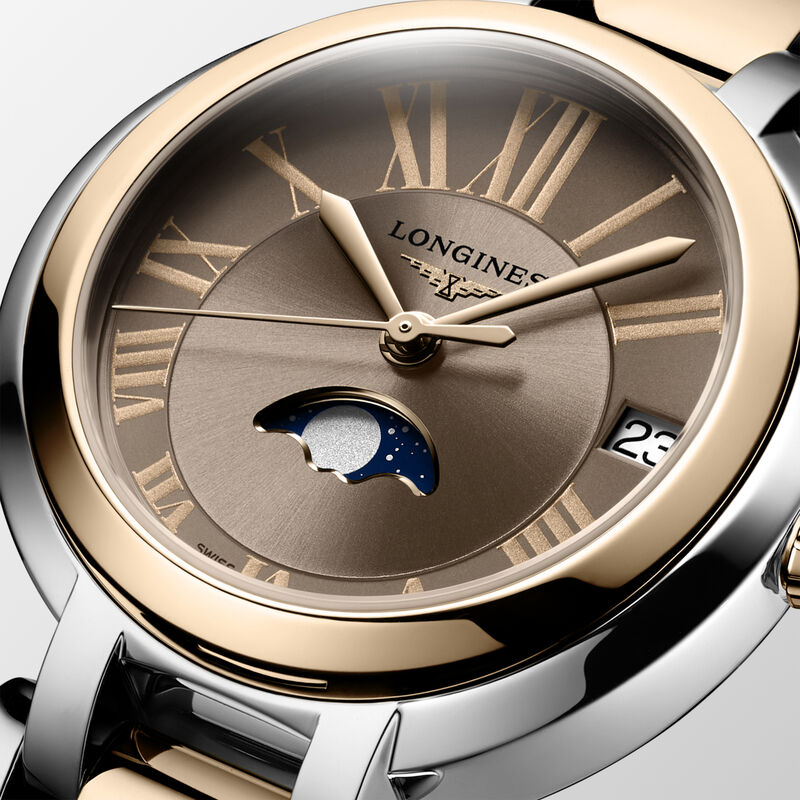 Longines Primaluna Moonphase Taupe Dial Watch, 30.5mm image number 3