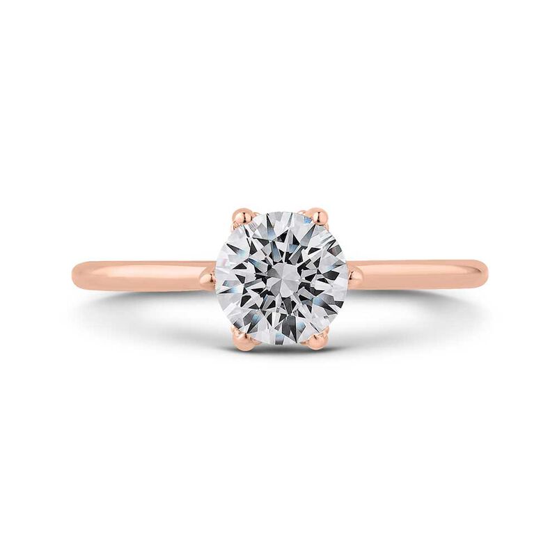 Bella Ponte "The Whisper Crown" Rose Gold Diamond Engagement Ring Setting 14K image number 1